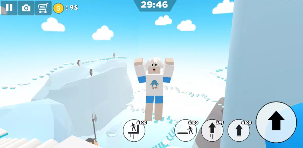 Ice snow island parkour Screenshot 2