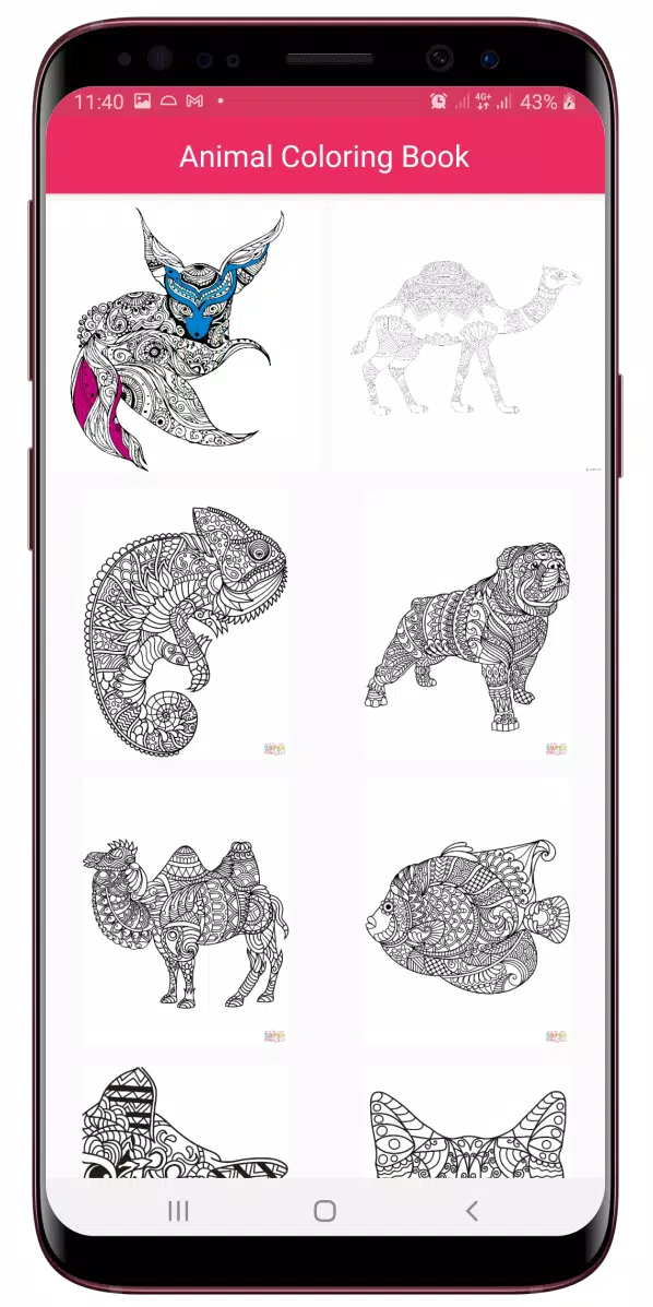 Animal Mandala Coloring Book Screenshot 2