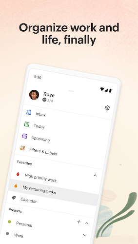 Todoist: Agenda y calendario captura de pantalla 