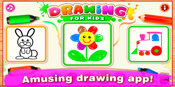 Bini Drawing for Kids Games স্ক্রিনশট 1