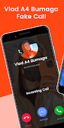 Vlad A4 Bumaga Fake Call Chat स्क्रीनशॉट 1