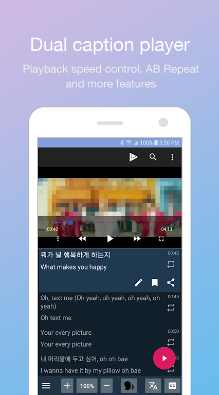 LingoTube - subtítulo doble captura de pantalla 