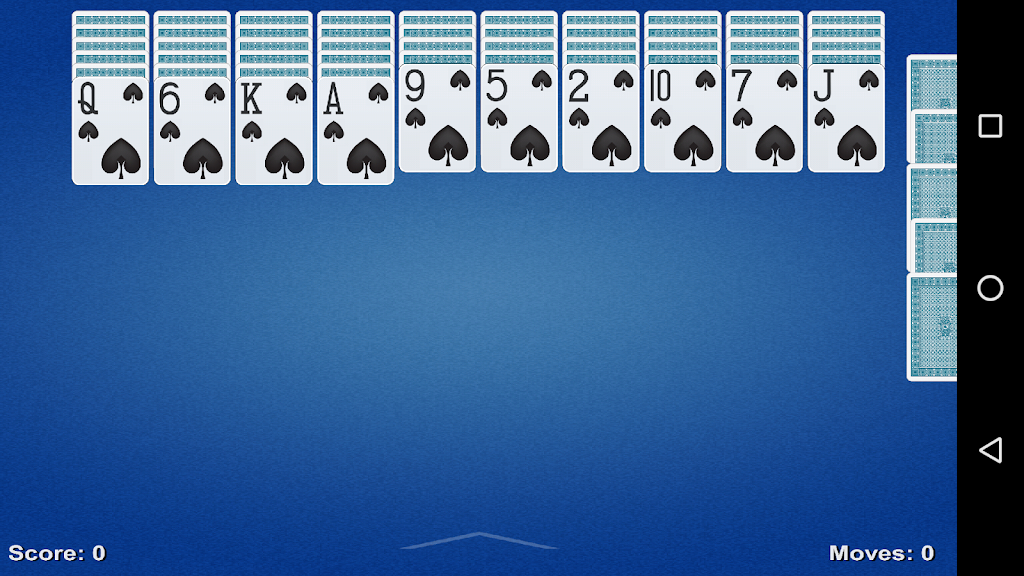 Spider Solitaire Game Screenshot 1