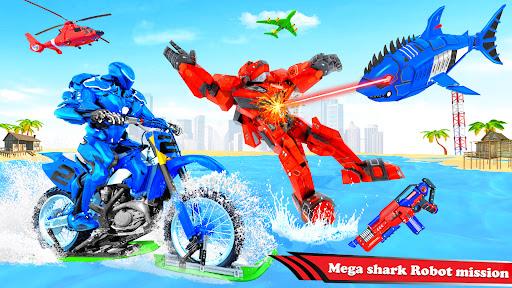 Robot Shark Attack: Transform Robot Shark Games ဖန်သားပြင်ဓာတ်ပုံ 2