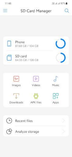 SD Card Manager For Android Captura de tela 3