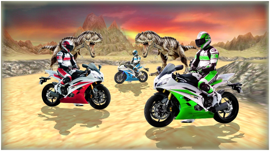 Dino World Bike Race Game - Jurassic Adventure স্ক্রিনশট 2