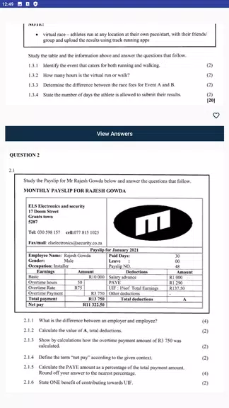 Screenshot Grade 11 Mathematical Literacy 4