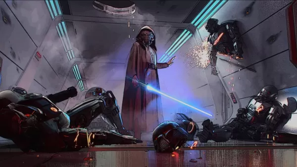罗萨里奥·道森（Rosario Dawson）对马克·哈米尔（Mark Hamill）的卢克·天行者（Luke Skywalker）感到惊讶