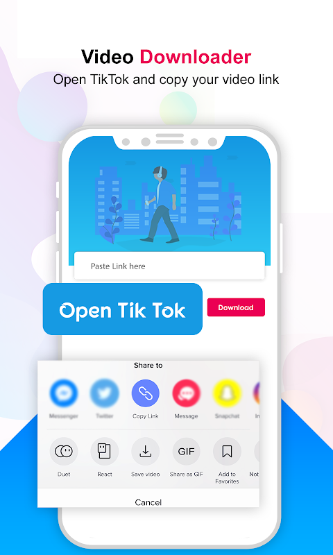 Video Downloader For All TikTok - NO Watermark Screenshot 1