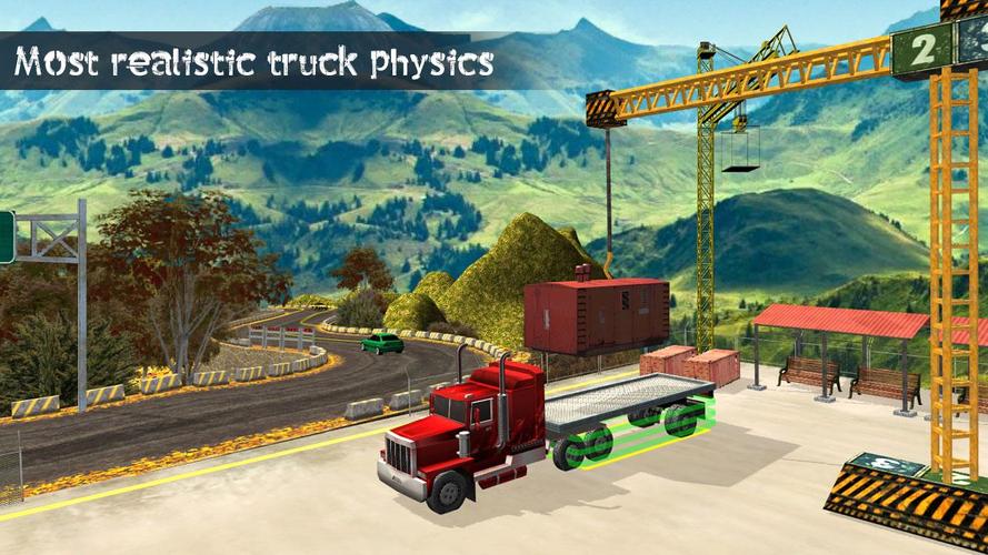 Truck Driving Uphill Simulator ekran görüntüsü 1