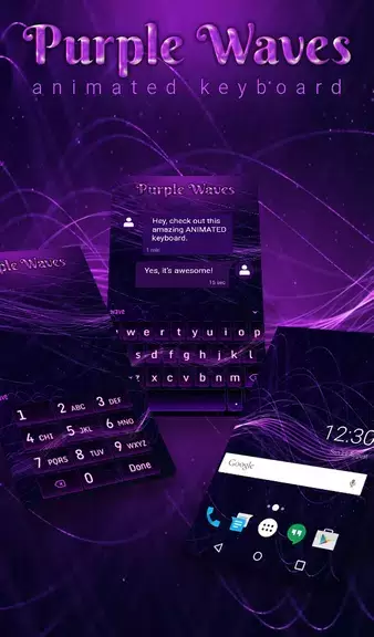 Screenshot Purple Waves Wallpaper 1