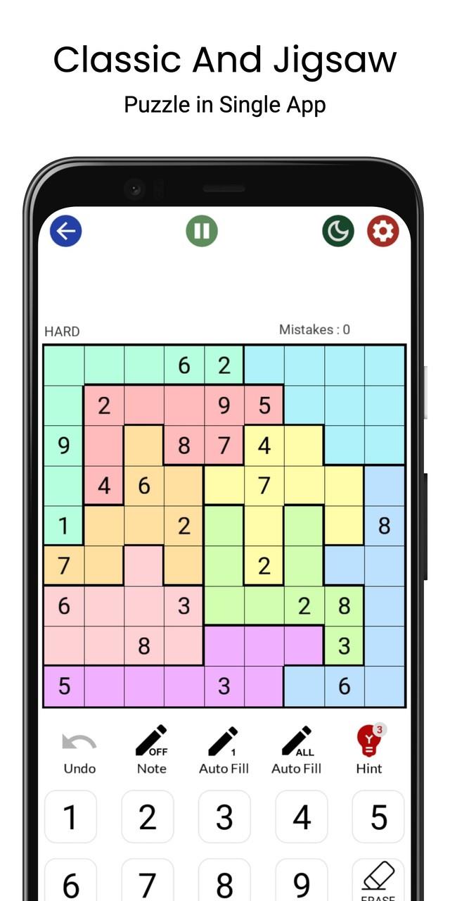 Sudoku - Classic & Jigsaw ဖန်သားပြင်ဓာတ်ပုံ 3