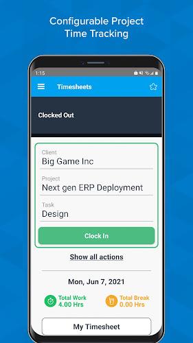 Timesheets - Time Tracking App ảnh chụp màn hình 3