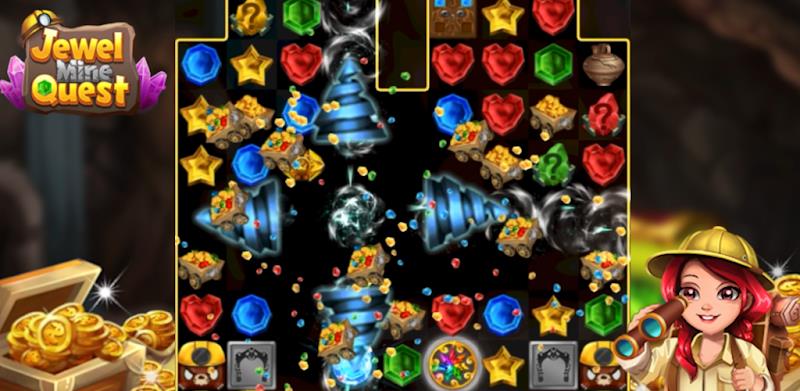 Jewel Mine Quest: Match-3 Capture d'écran 3