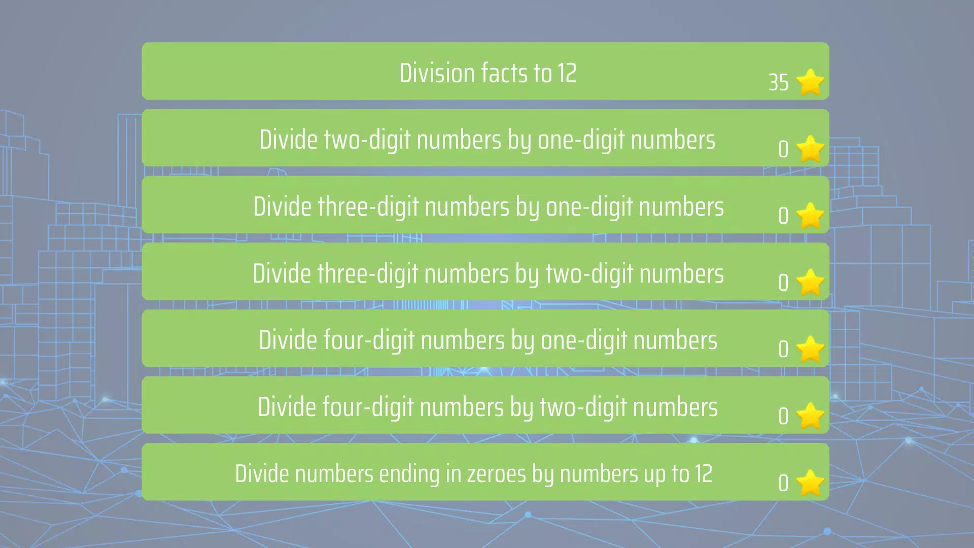 Division 4th grade Math skills Screenshot 1