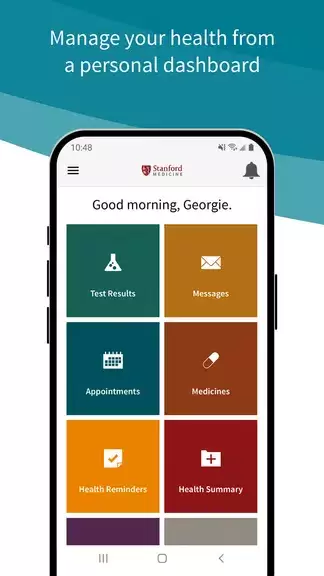 Stanford Health Care MyHealth ekran görüntüsü 1