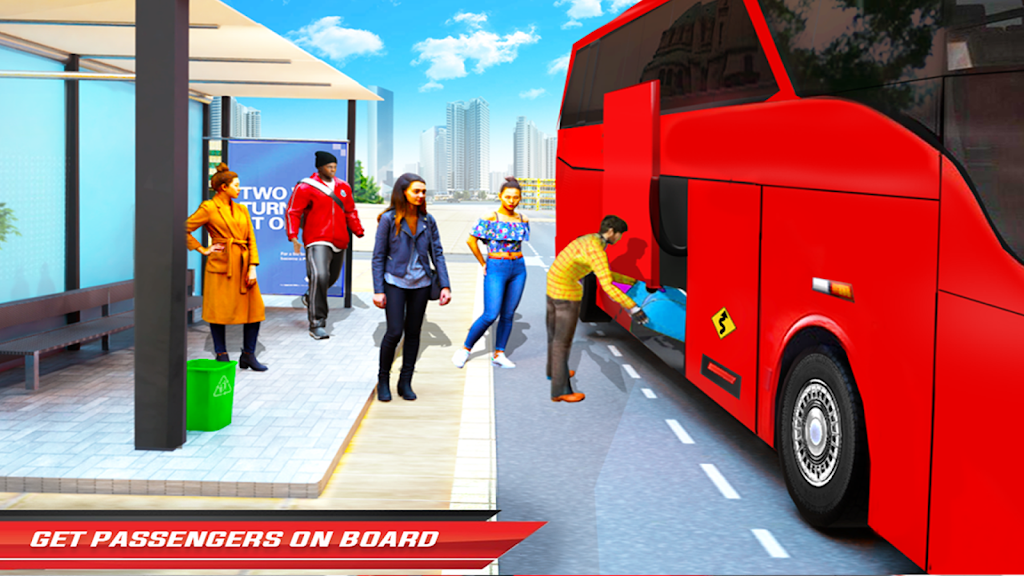 City Coach Bus Driving Sim 3D экрана 4