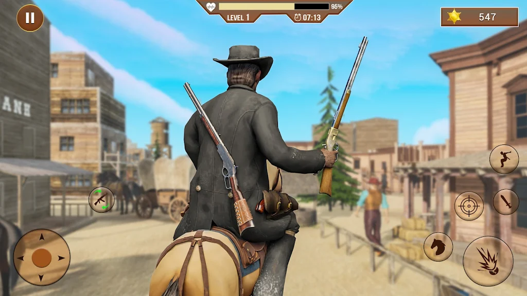 West Cowboy Shooting Games 3D ảnh chụp màn hình 1