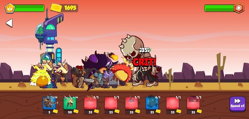 Heroes vs Monsters: Tower War Screenshot 1