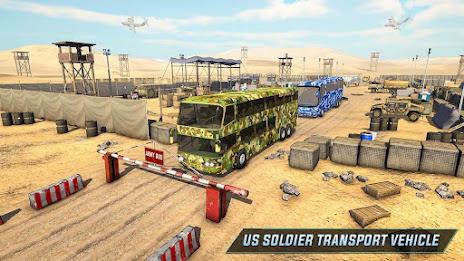 Army Bus Transporter Sim Games captura de pantalla 