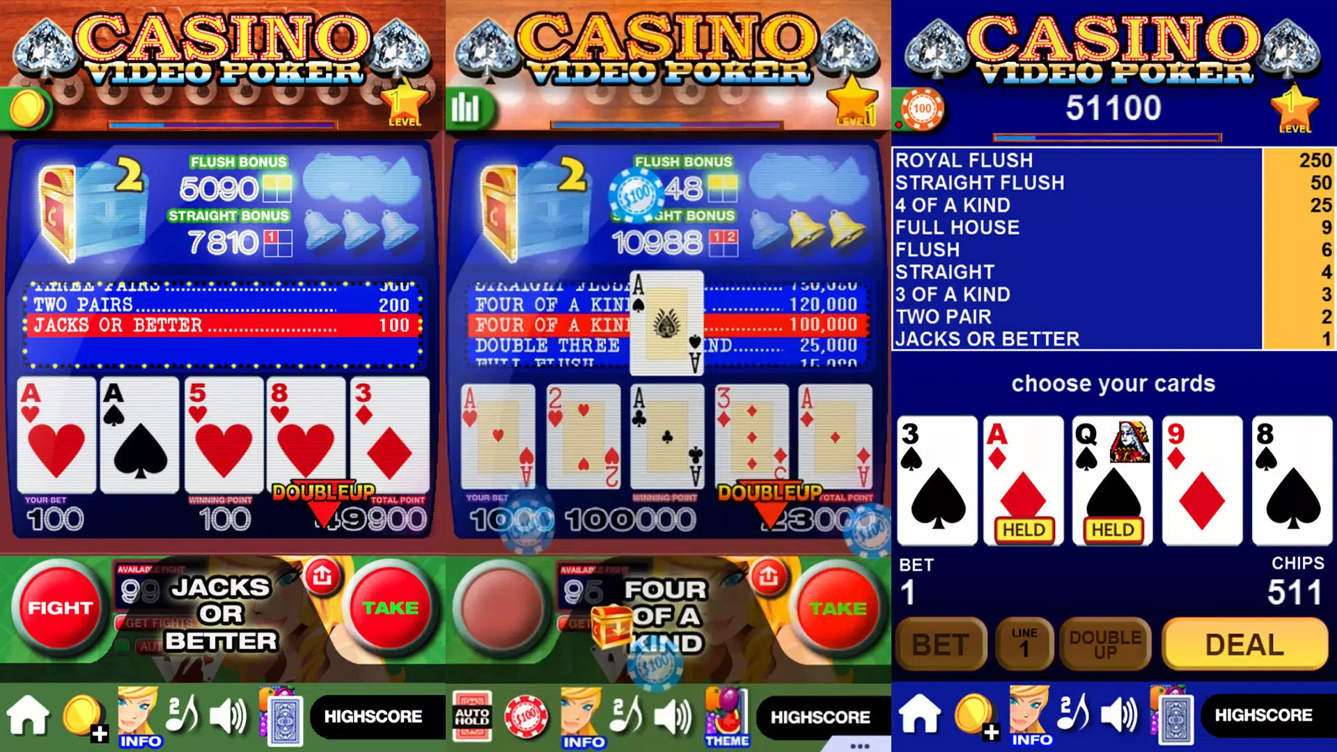 Casino Video Poker captura de pantalla 