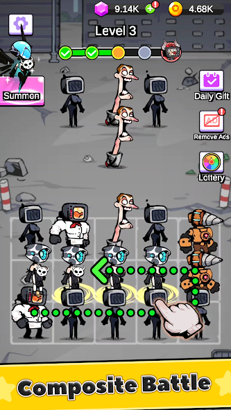 Battle Warriors: Strategy Game Mod экрана 1