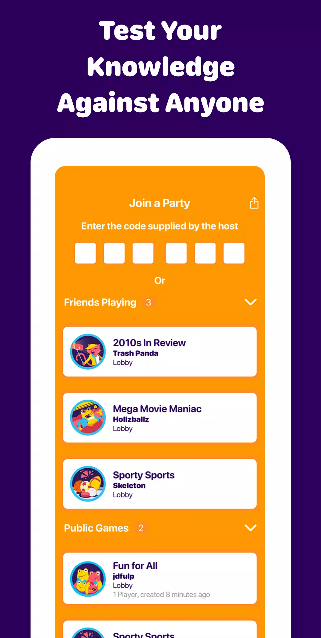 Sporcle Party screenshot 4