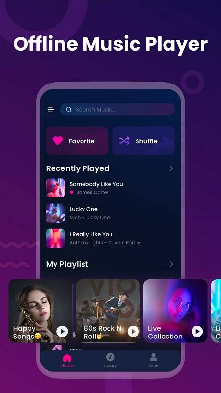 Offline Music Player: My Music ဖန်သားပြင်ဓာတ်ပုံ 4