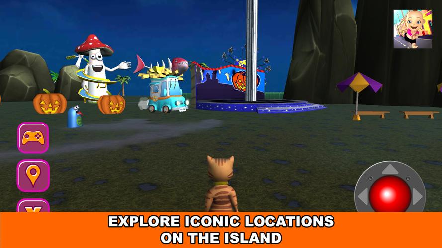 Halloween Cat Theme Park 3D Screenshot 2