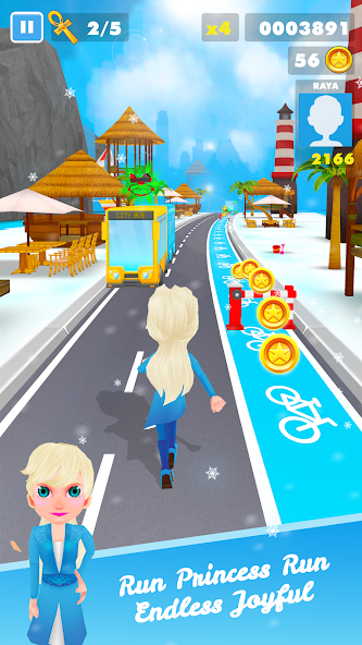 Subway Icy Princess Rush Mod screenshot 1