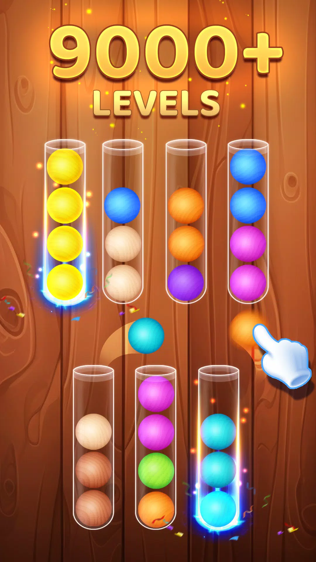 Color Ball Sort Wooden Puzzle screenshot 2