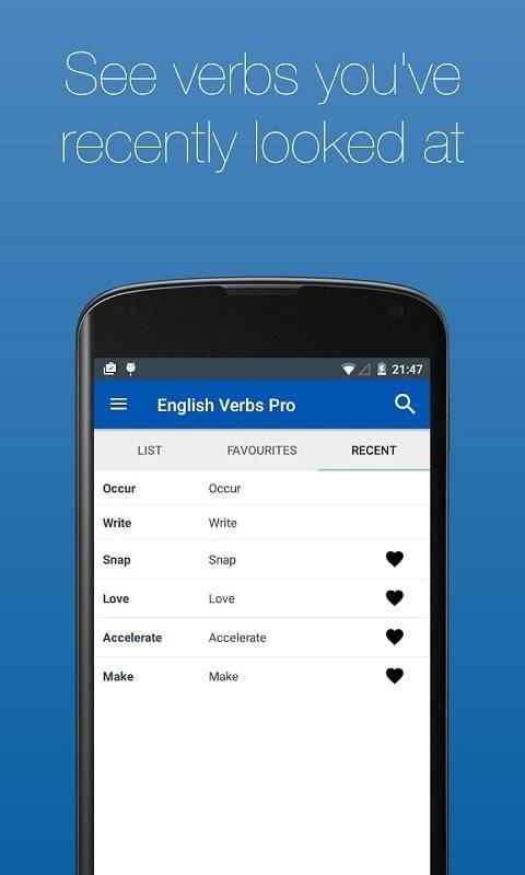 English Verb Conjugator Pro captura de pantalla 