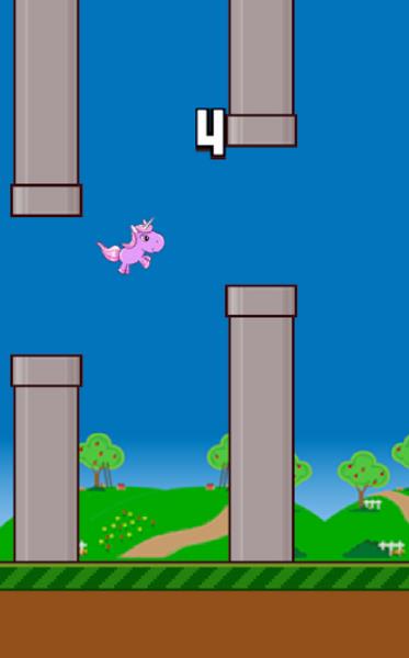 Flappy Unicorn ဖန်သားပြင်ဓာတ်ပုံ 4