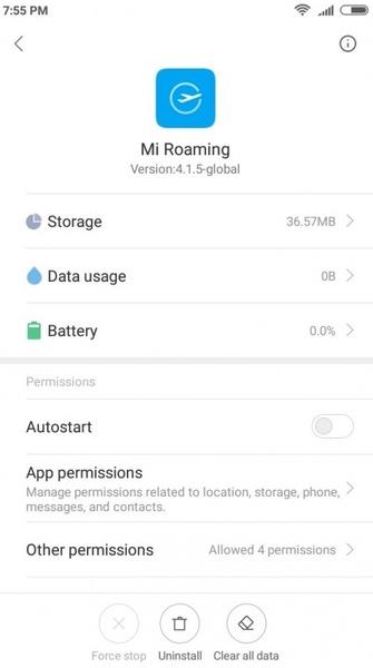 Mi Roaming ekran görüntüsü 1