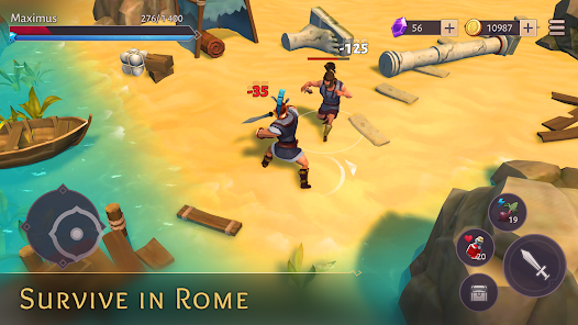 Gladiators: Survival in Rome Mod ဖန်သားပြင်ဓာတ်ပုံ 3