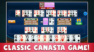 Canasta Plus Offline Card Game captura de pantalla 