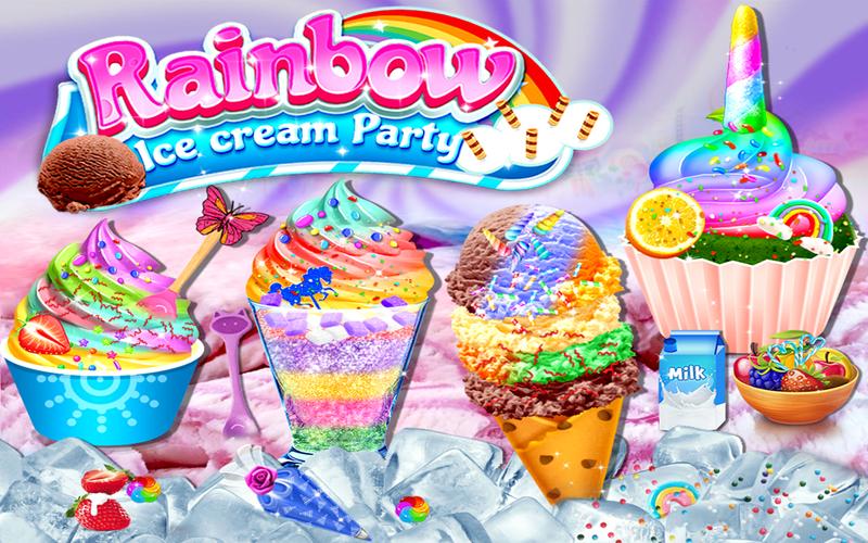Rainbow Ice Cream Party Screenshot 1