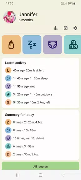 Screenshot Baby tracker - feeding, sleep 1