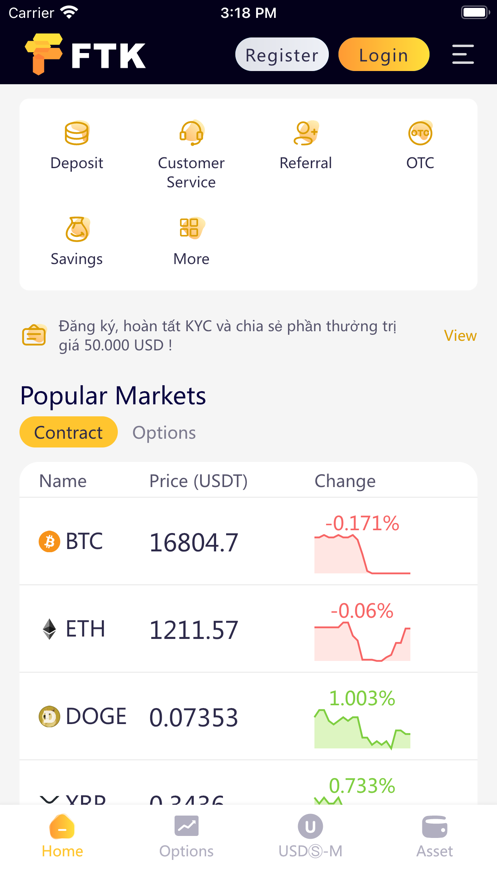 FTK Bitcoin & ETH Exchange zrzut ekranu 2