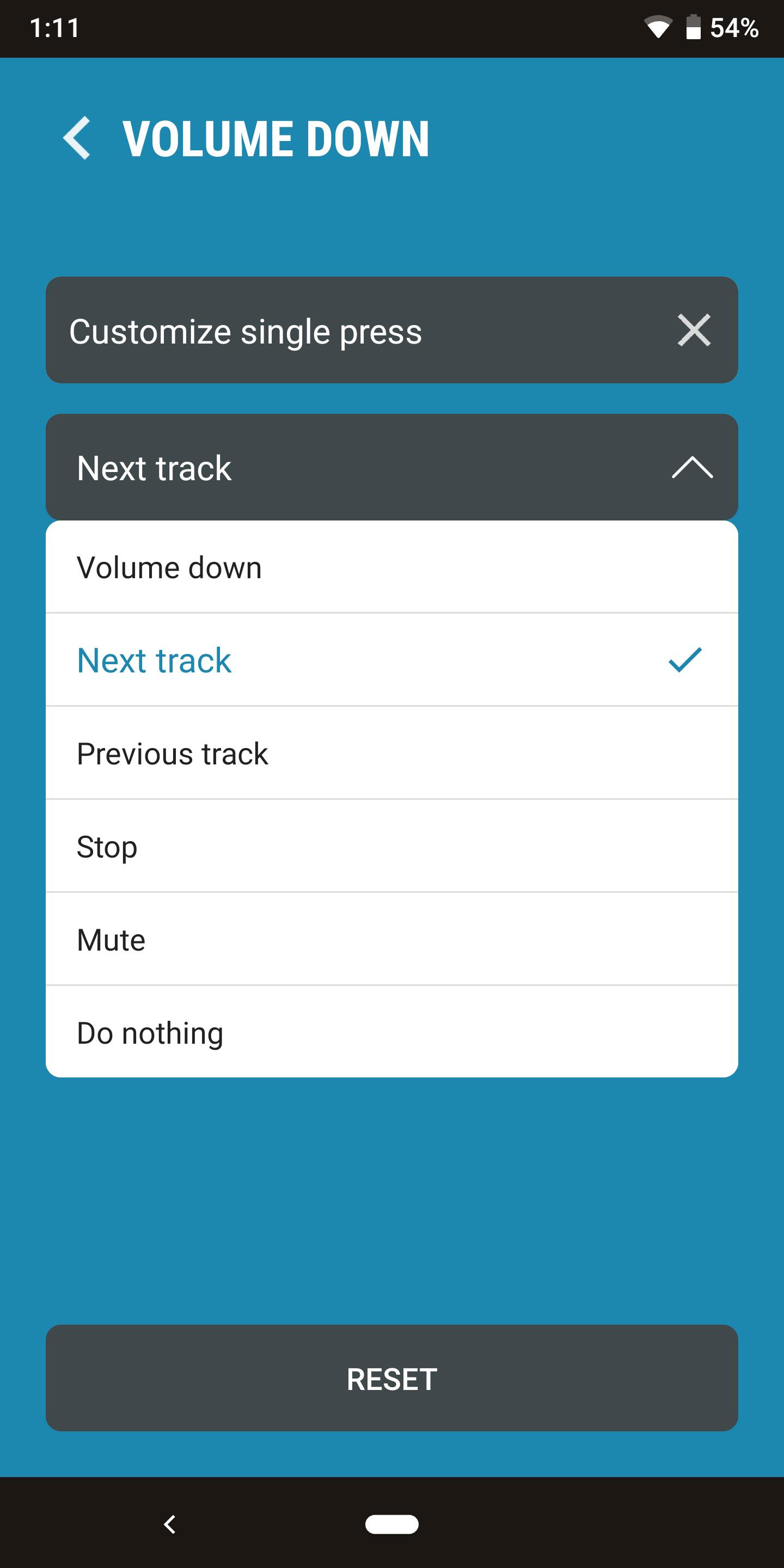 Next Track: Volume button skip screenshot 2