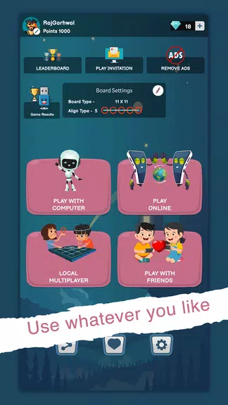 Tic Tac Toe Online - XO Game ảnh chụp màn hình 1