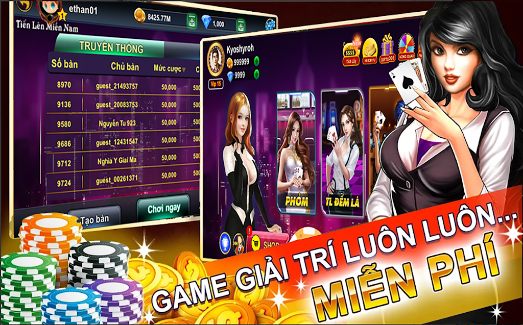 Tiến lên đếm lá online - tien len 2019 ekran görüntüsü 3