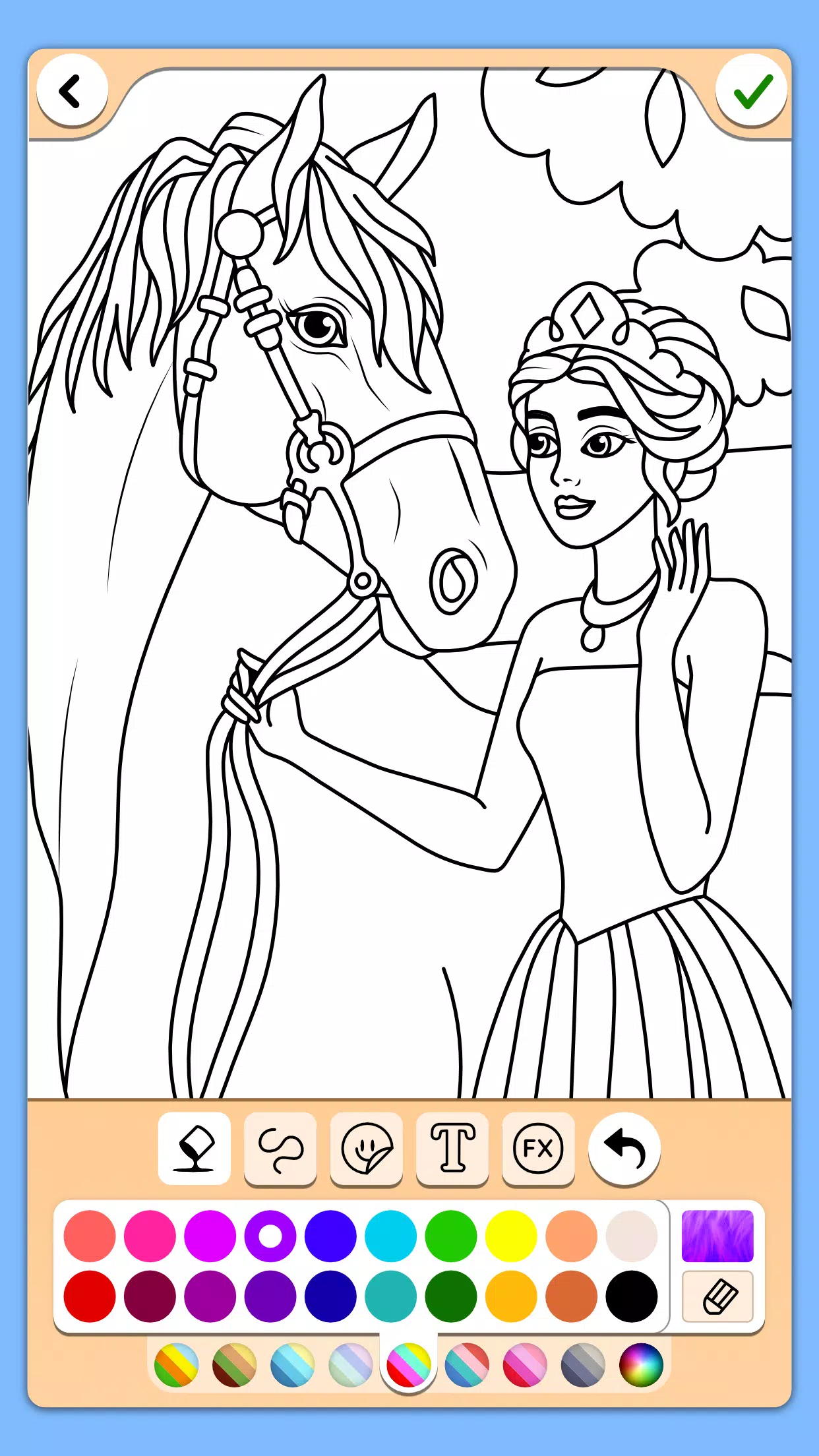 Princess Coloring Game ဖန်သားပြင်ဓာတ်ပုံ 4