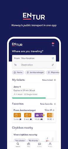 Entur - Journey Planner Screenshot 1