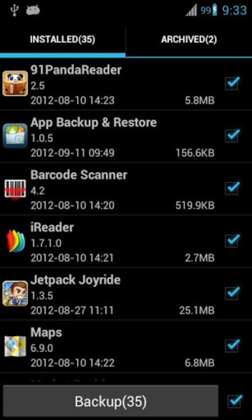 Screenshot Super Restauração de backup 4