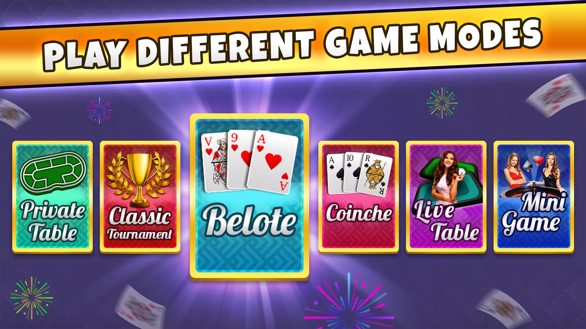 Belote Coinche Online game zrzut ekranu 1