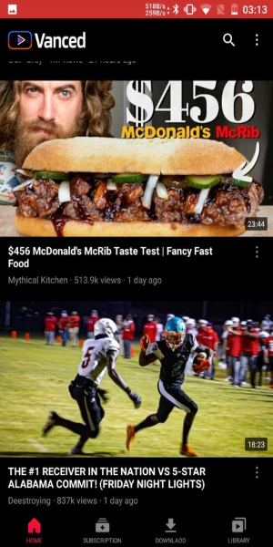 VancedTube captura de pantalla 