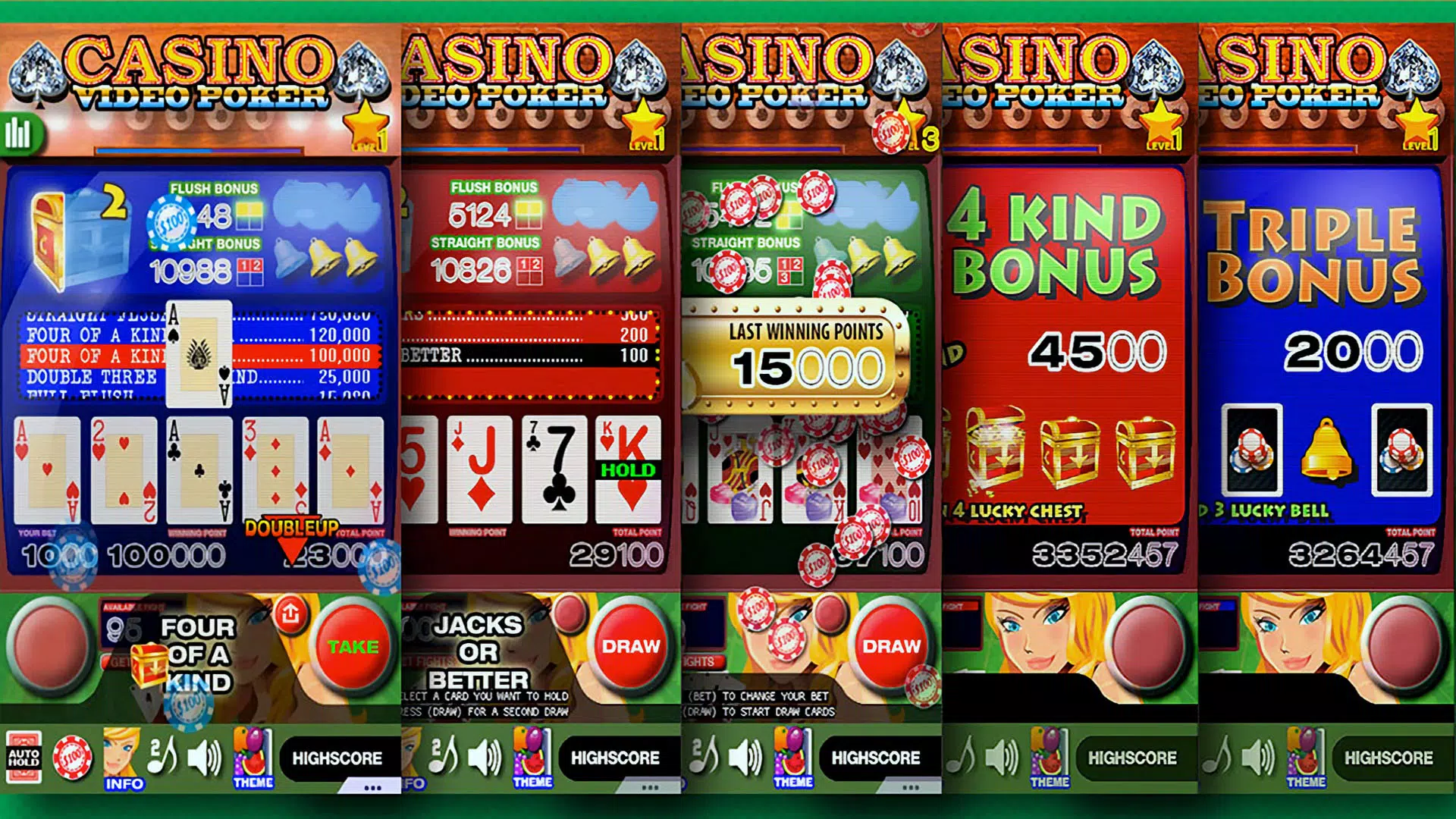 Casino Video Poker экрана 4