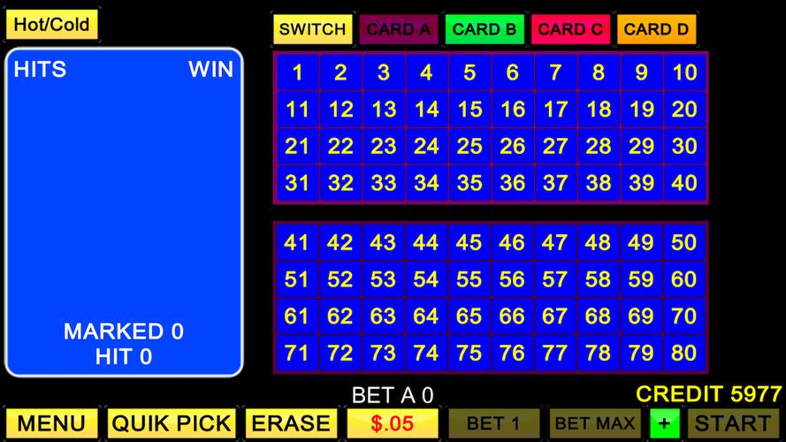 Screenshot Keno 4 Card 3
