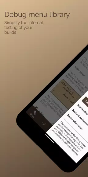 Beagle - Debug menu demo zrzut ekranu 1